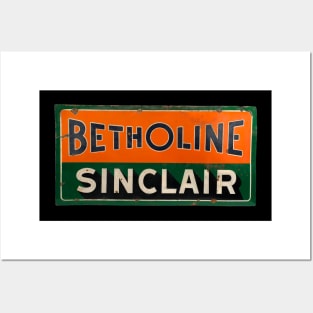 Betholine motor fuel vintage distressed sign Posters and Art